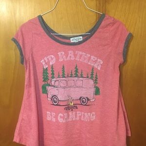 GIRLS CAMPING GRAPHIC TEE